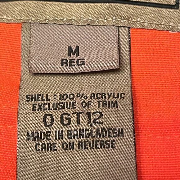 L.L. Bean Vibrant Orange Work Utility Vest 0 GT12 medium - Picture 3 of 7